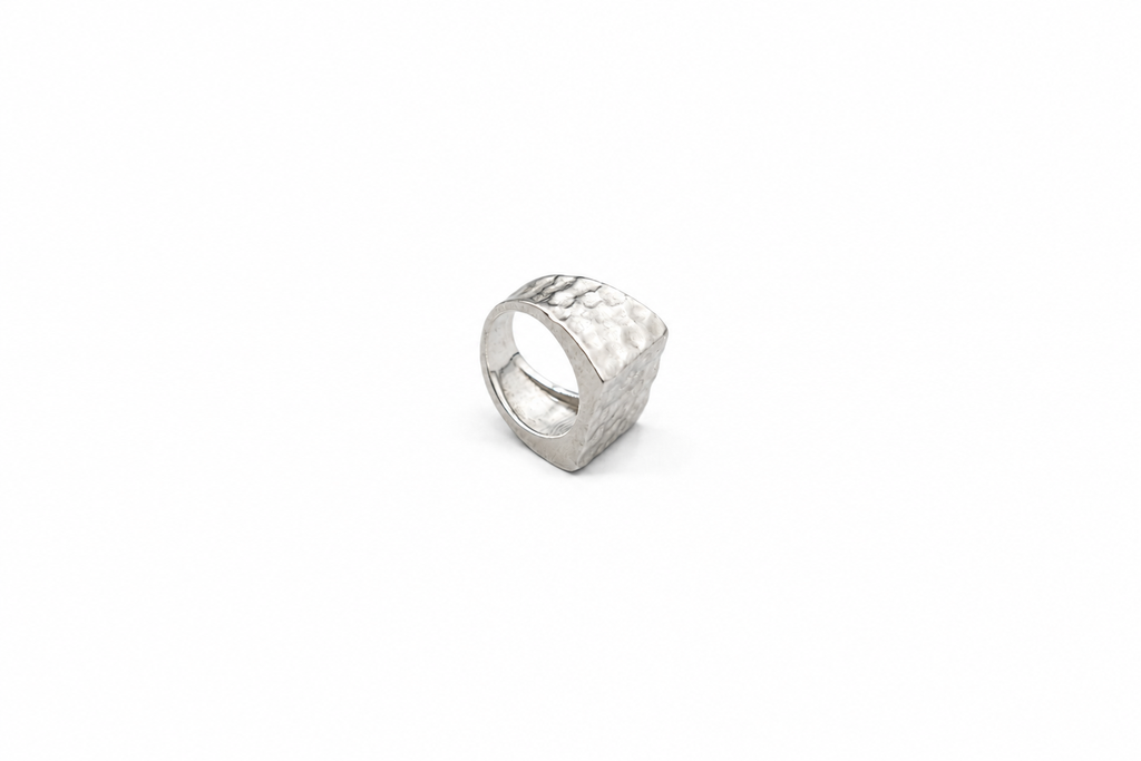 Hammered Square Ring