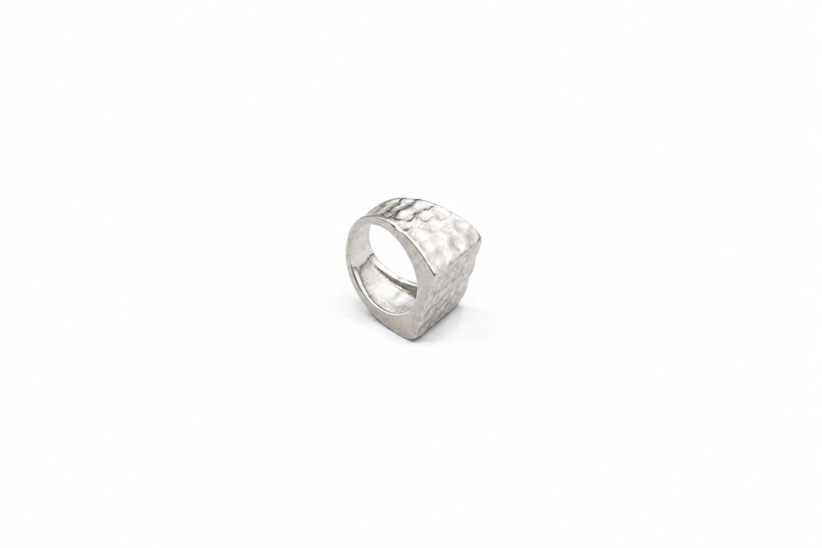 Hammered Square Ring