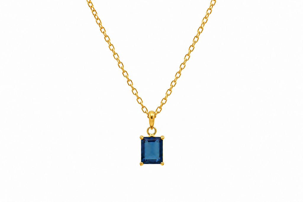 Monaco Blue Pendant Gold