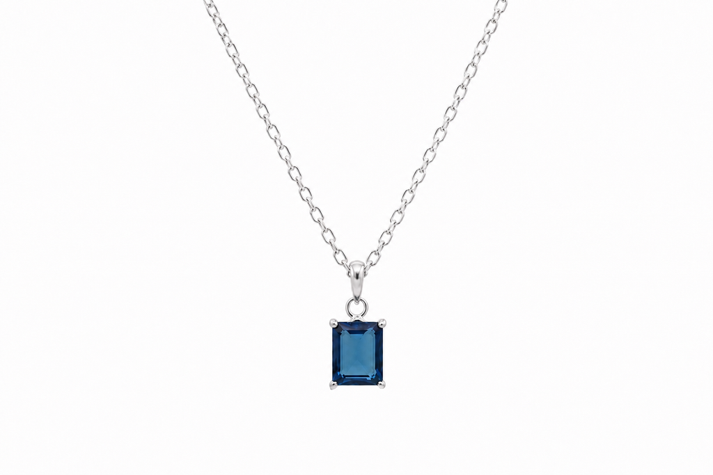 Monaco Blue Pendant Silver